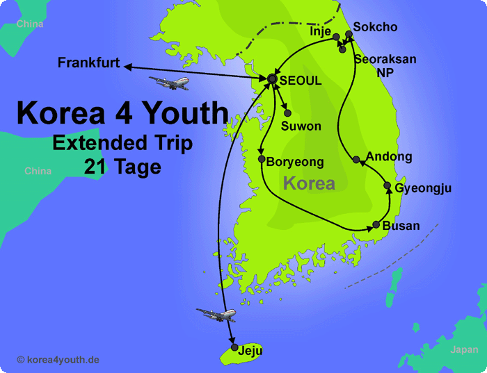 Korea4Youth, Extended Trip, 21 Tage